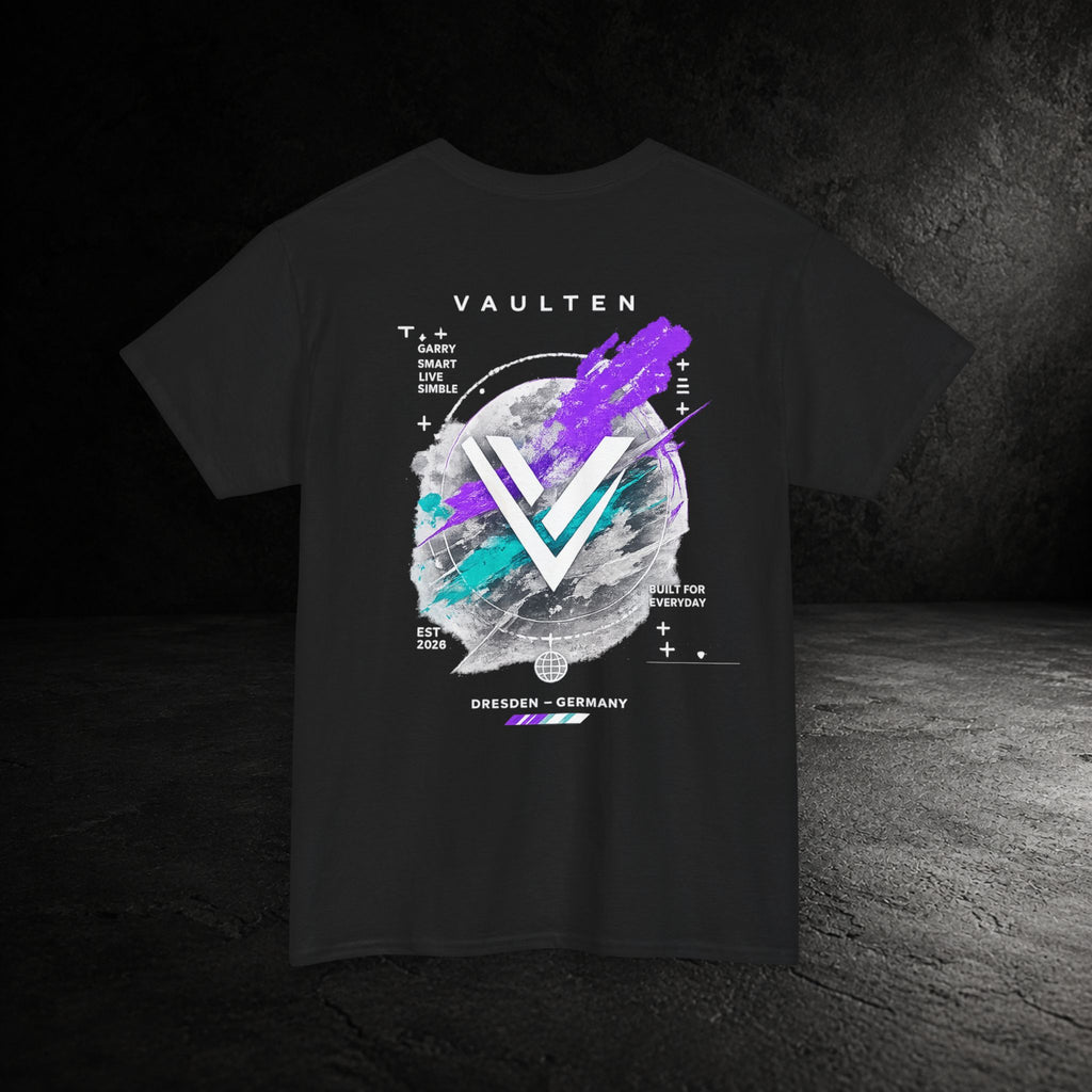 VAULTEN Logo Graphic Streetwear T-Shirt, Frontansicht