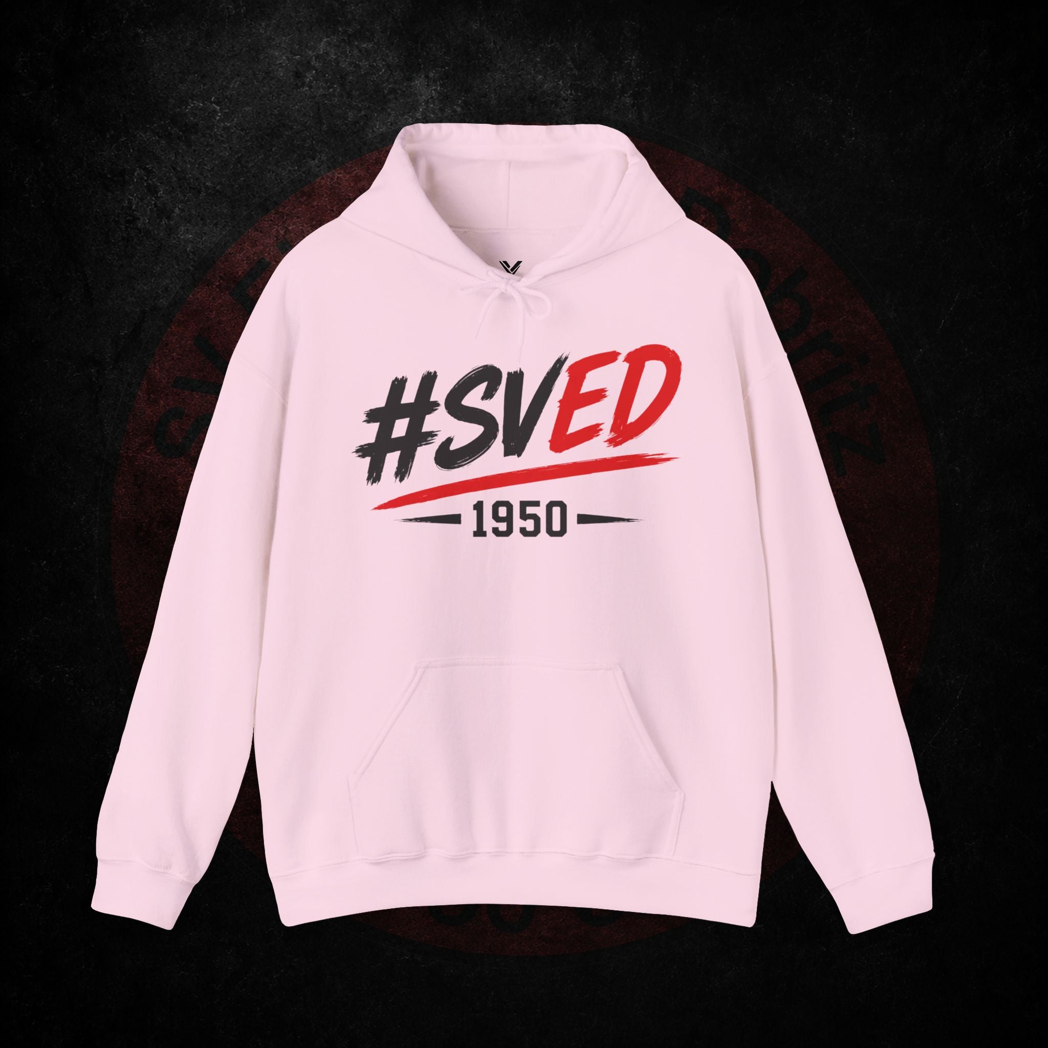 #SVED 1950 Hoodie — Retro Script Graphic Pullover