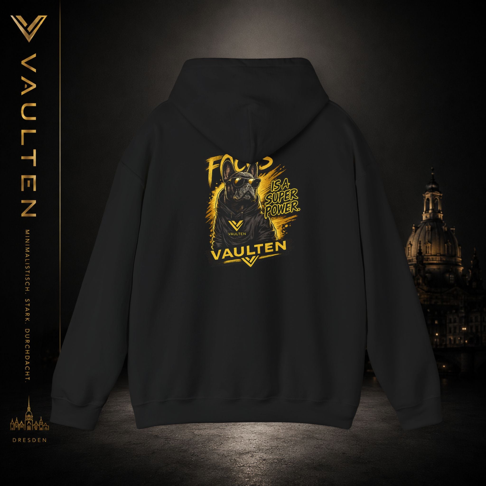 Vaulten Bulldog Society – Focus Is A Superpower Premium Hoodie