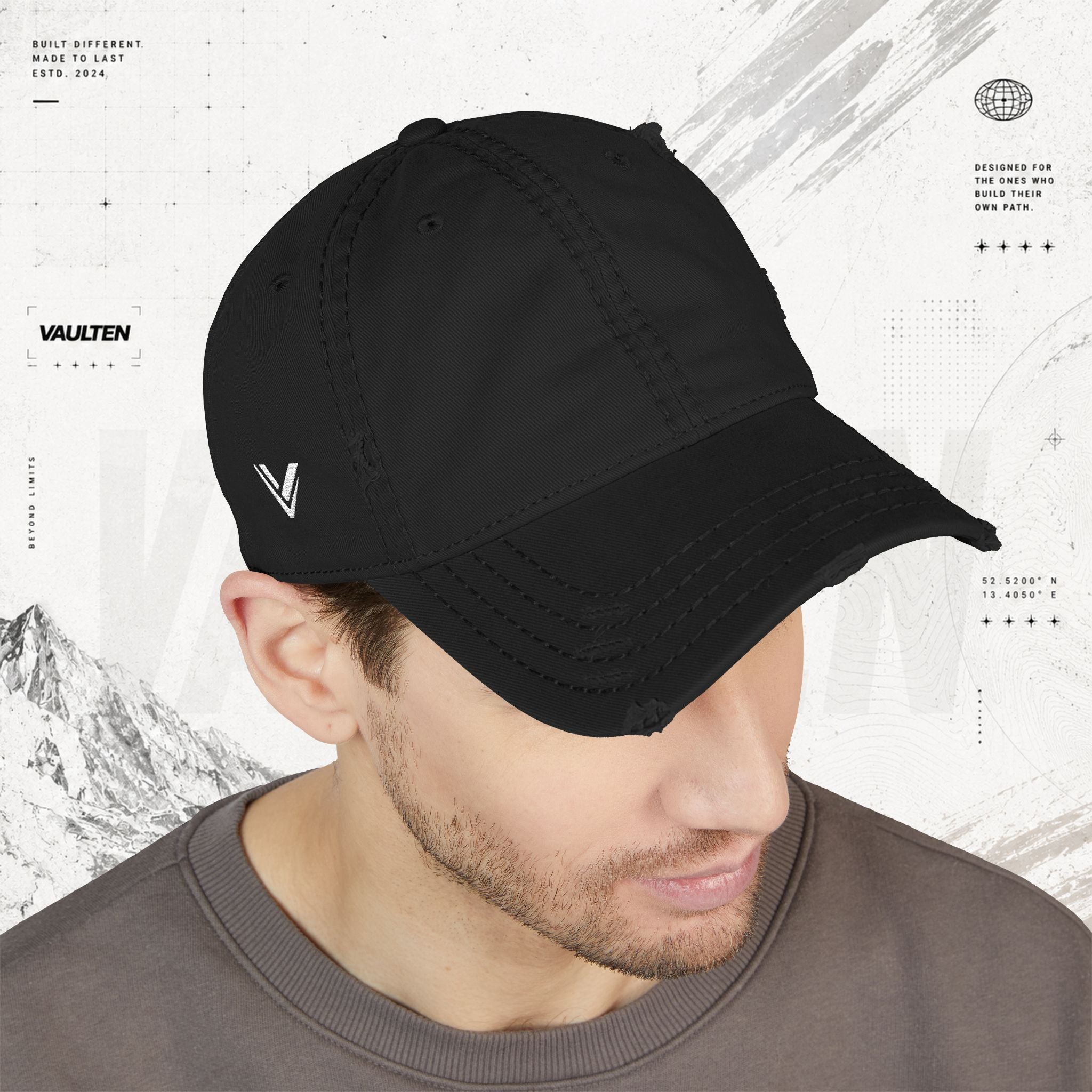 VAULTEN Cap mit Stickerei – Vintage-Baseballcap mit Waschung