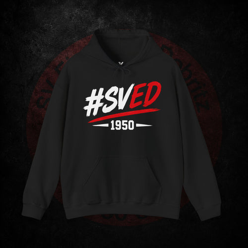 #SVED 1950 Hoodie — Retro Script Graphic Pullover
