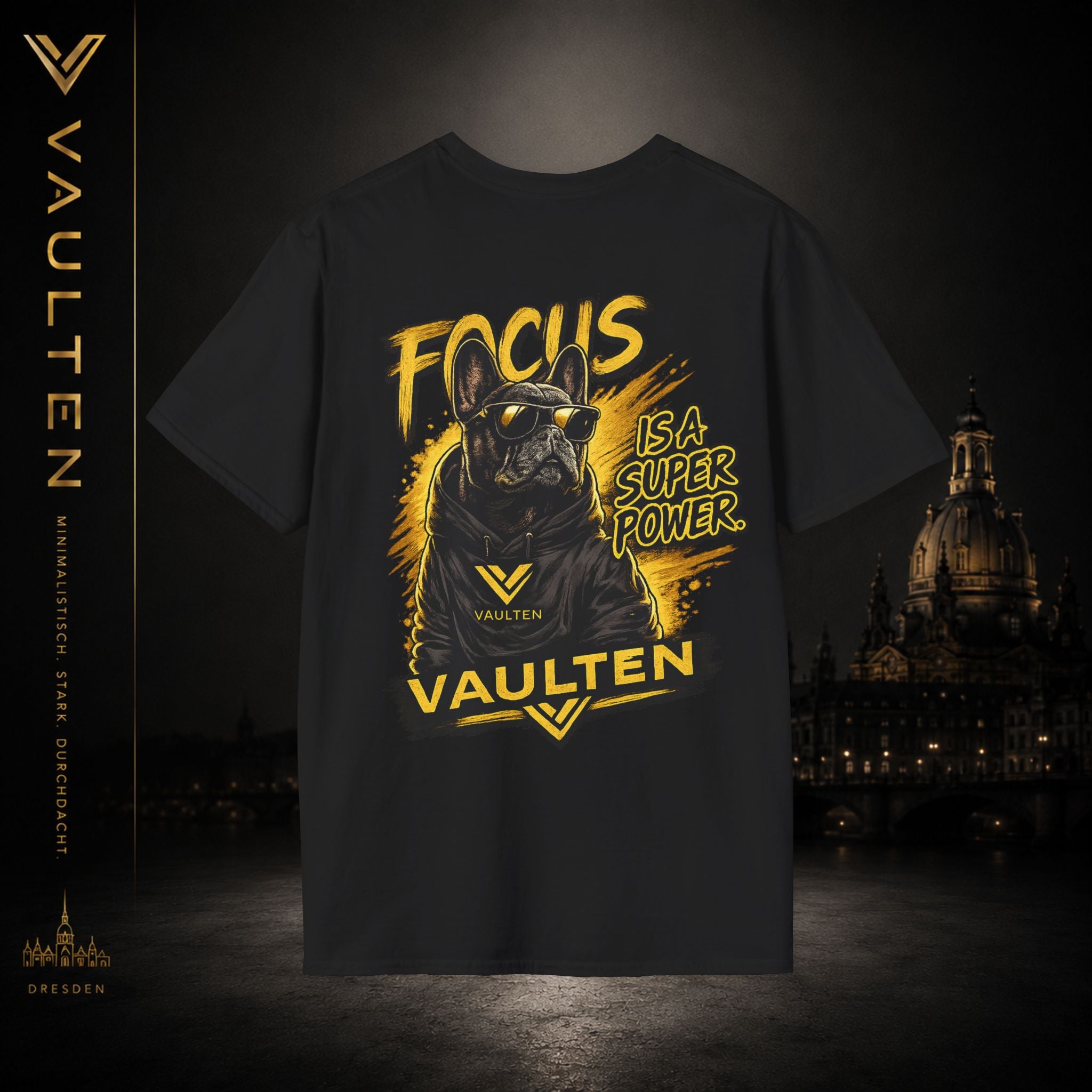VAULTEN Bulldog Society – Focus Is A Superpower Premium Shirt