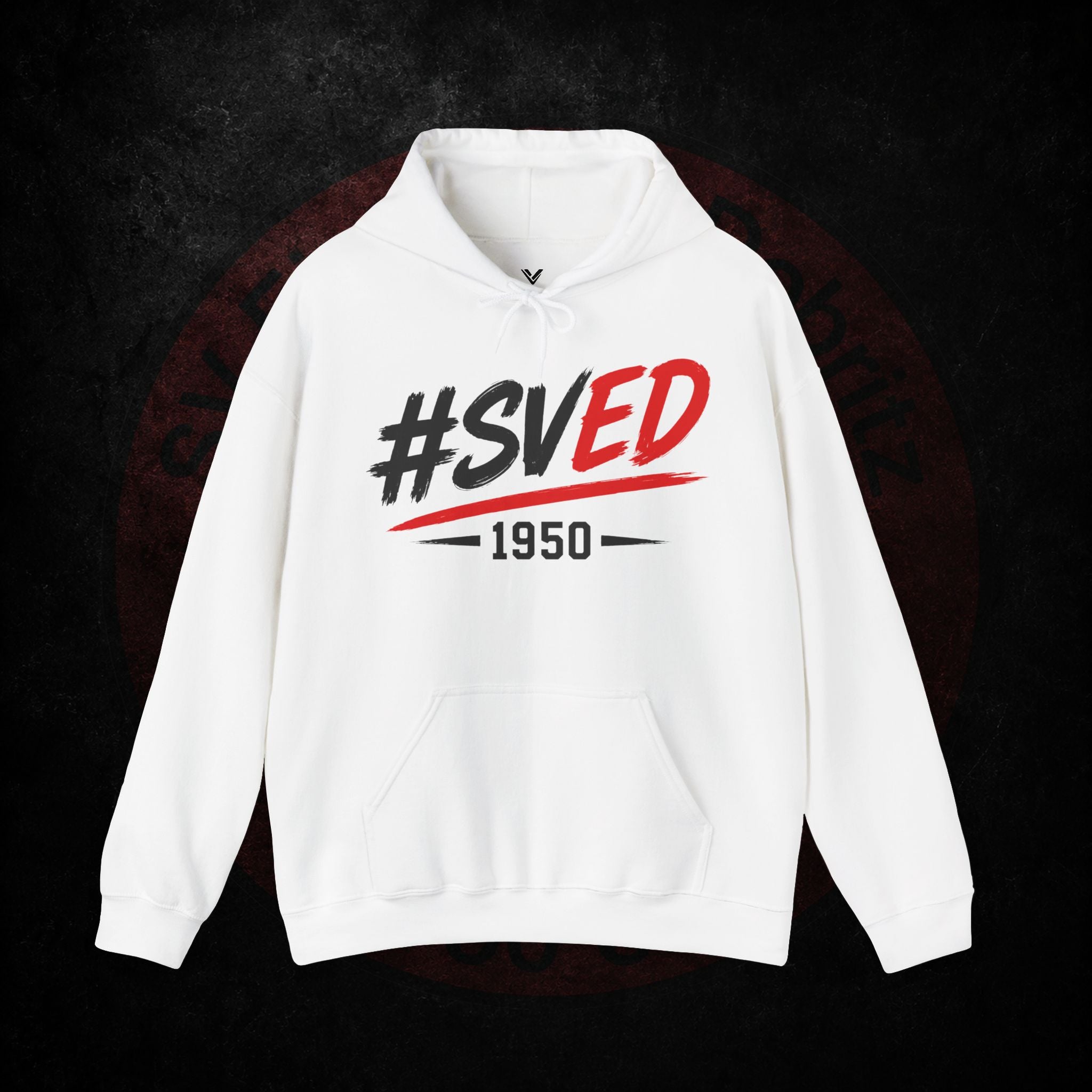 #SVED 1950 Hoodie — Retro Script Graphic Pullover