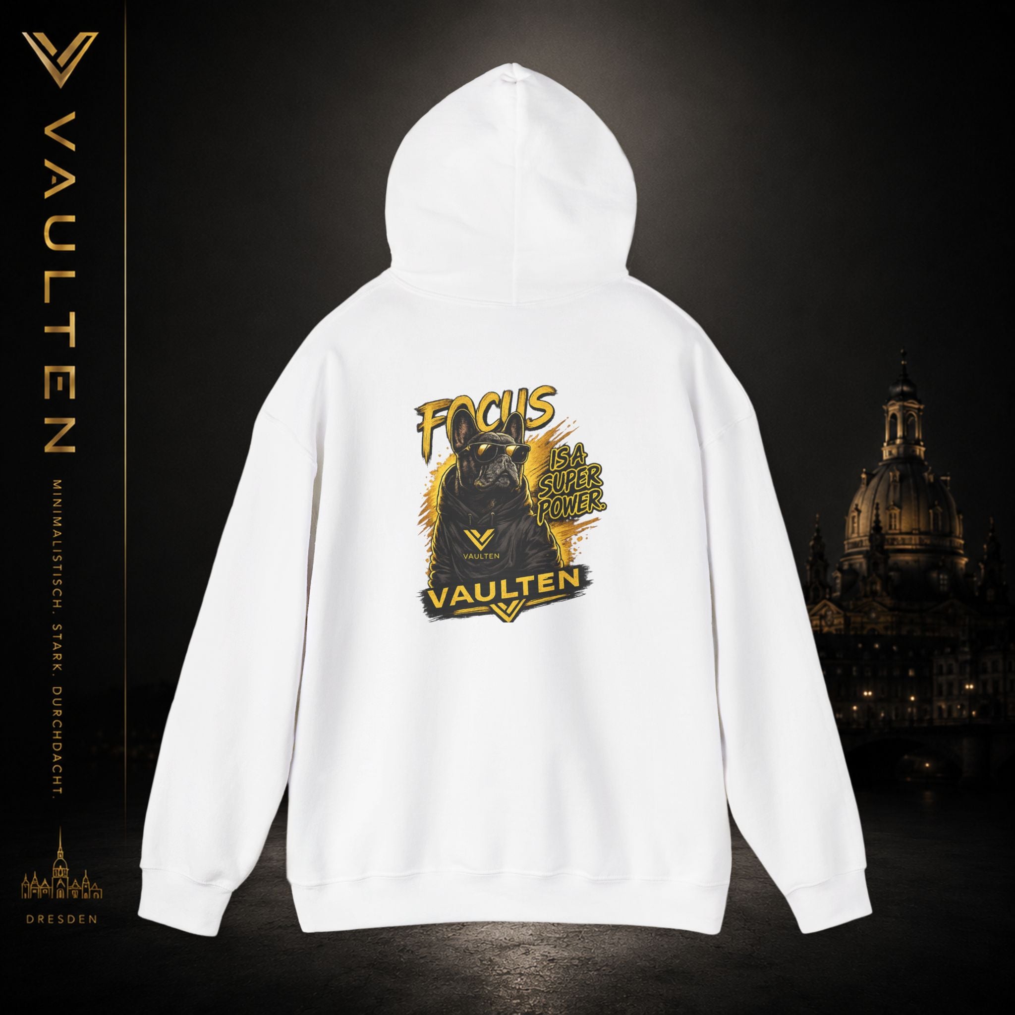 Vaulten Bulldog Society – Focus Is A Superpower Premium Hoodie