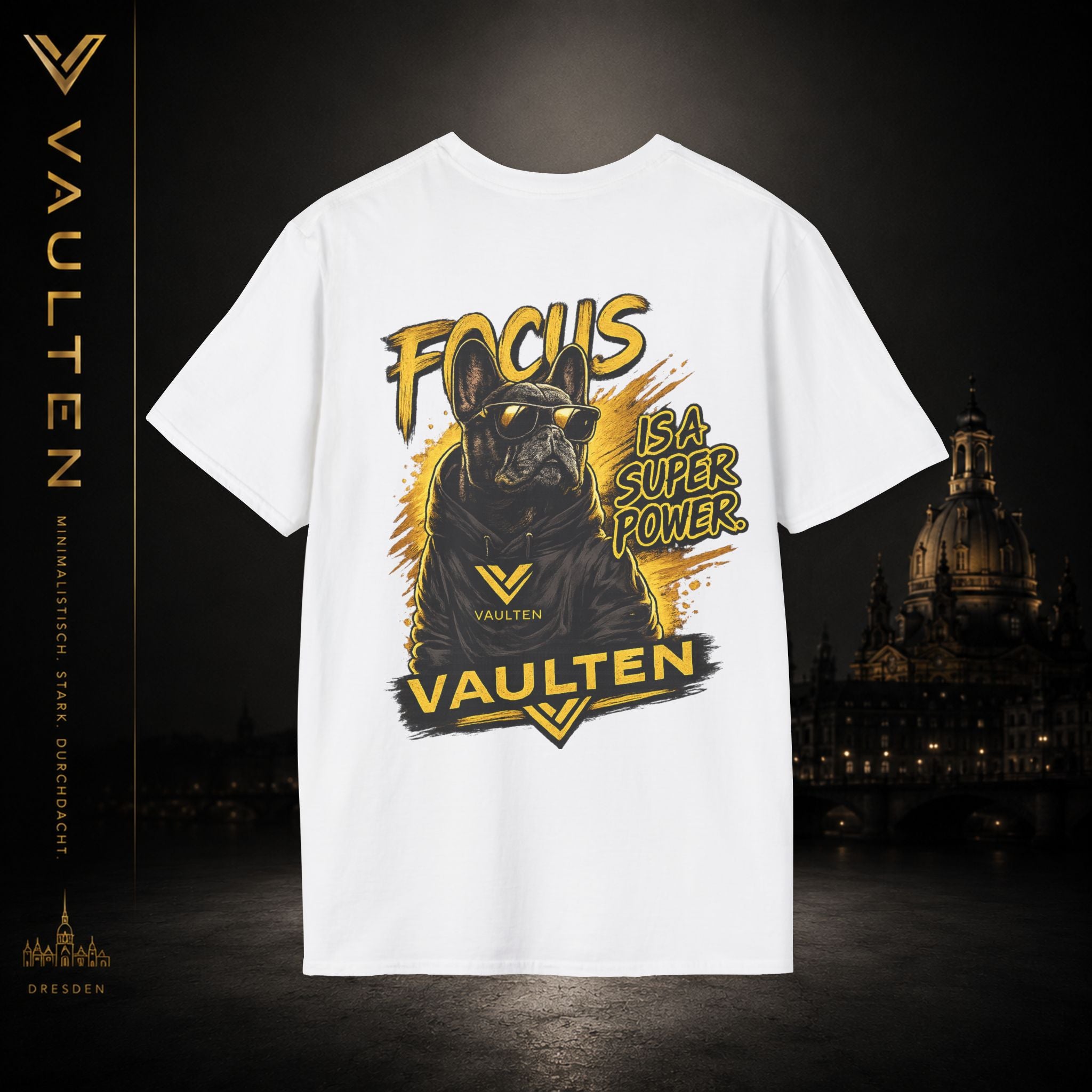 VAULTEN Bulldog Society – Focus Is A Superpower Premium Shirt