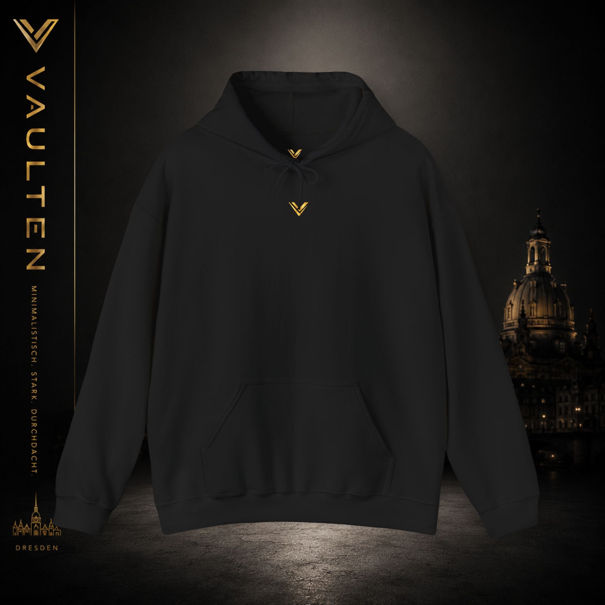 Vaulten Bulldog Society – No Excuses. Only Results. Premium Hoodie