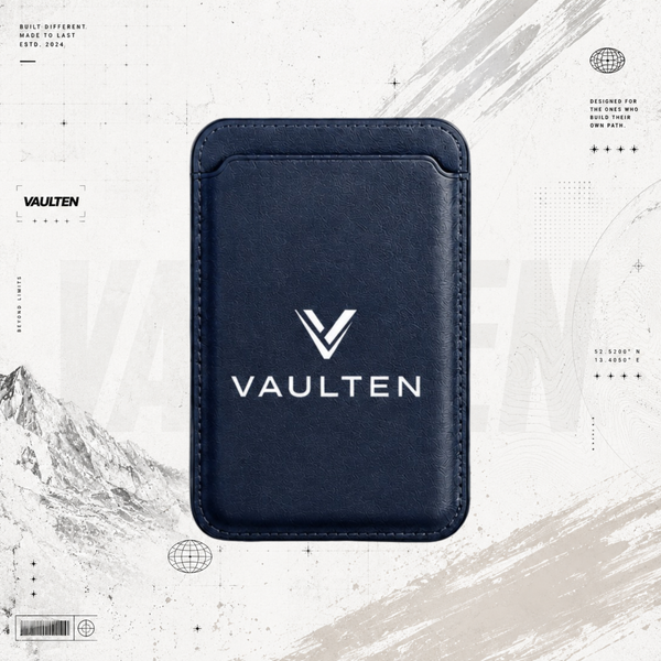VAULTEN Slim – Magnetic Wallet Navy Edition