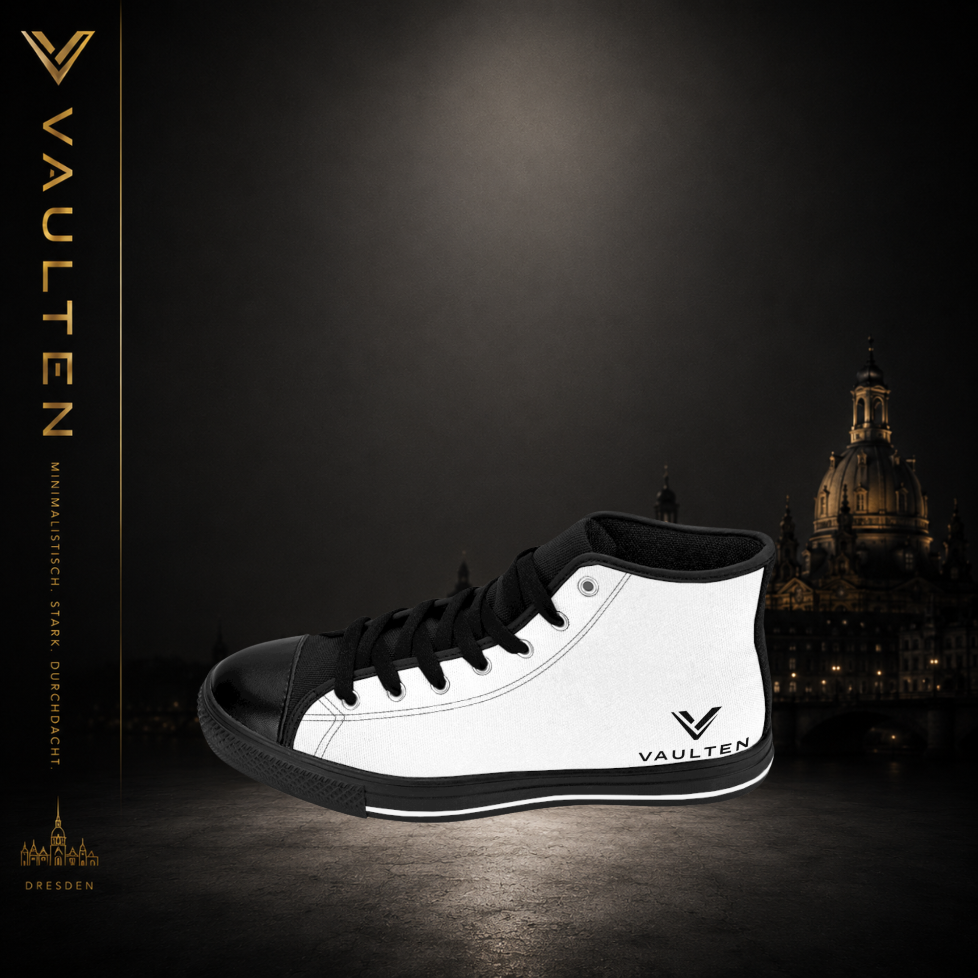 VAULTEN - Klassische High-Top Sneaker – Retro Canvas-Schuhe für Herren im Casual-Look