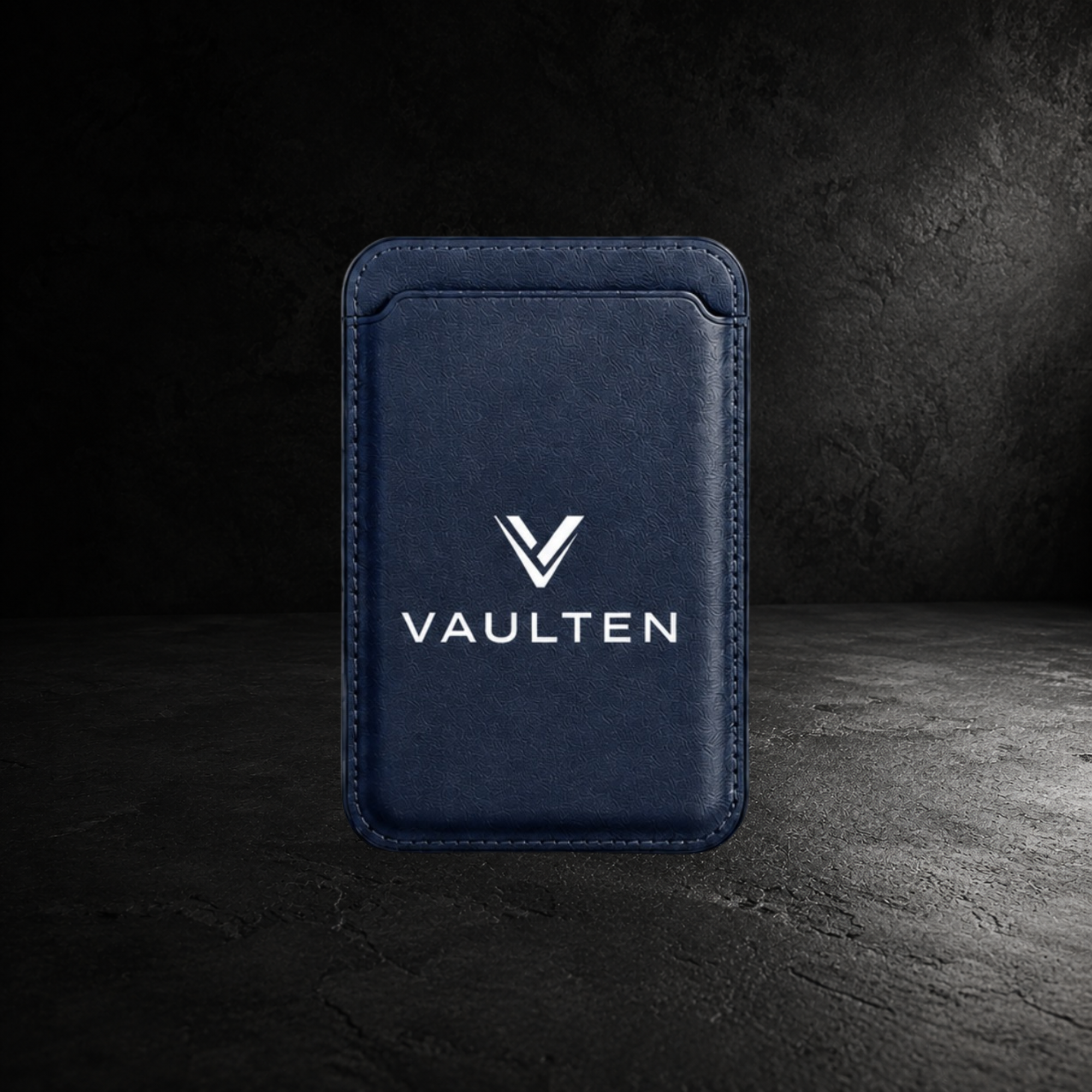 VAULTEN Magnetic Wallet Navy mit N52 Magneten für Smartphone Halt