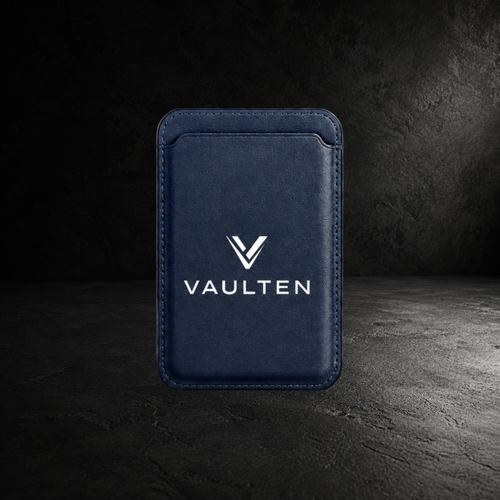 VAULTEN Magnetic Wallet Navy mit N52 Magneten für Smartphone Halt